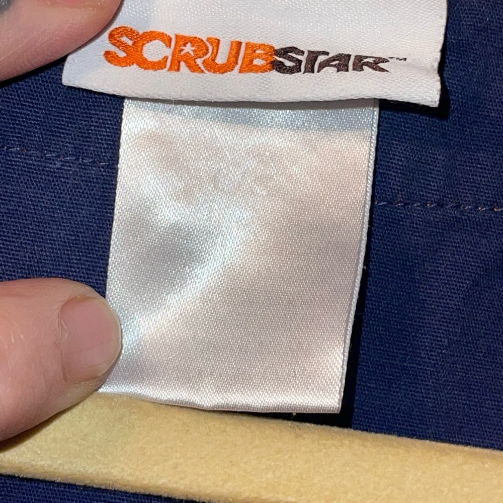 ScrubStar Navy & Melon Scrub Top - Picture 3 of 4